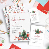 Invitation Baby shower de Noël