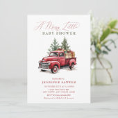 Invitation Baby Shower de Noël (Debout devant)