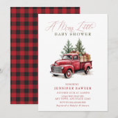Invitation Baby Shower de Noël (Devant / Derrière)