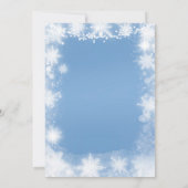 Invitation Baby shower de Noël blanc et bleu Invitation7 (Dos)