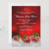 Invitation Baby shower de Noël blanc mignon Fille ethnique (Dos)