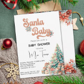 Invitation Baby shower de Noël Boho Retro