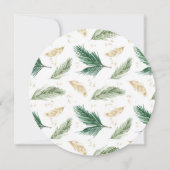 Invitation Baby shower de Noël brunch verdure or couronne (Dos)