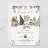 Invitation Baby shower de Noël d'attente précoce (Devant)