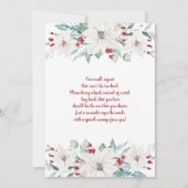 Invitation Baby shower de Noël de la pointe blanche (Dos)