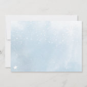 Invitation Baby shower de Noël de neige d'hiver (Dos)