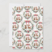 Invitation Baby shower de Noël des cerfs modernes (Dos)