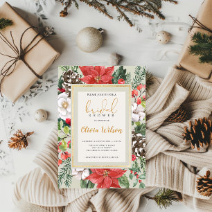Invitation Baby Shower de Noël d'Hiver