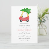 Invitation Baby shower de Noël d'hiver (Debout devant)