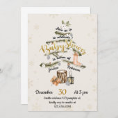 Invitation Baby shower de Noël d'hiver (Devant / Derrière)