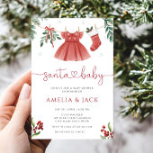 Invitation Baby shower de Noël d'hiver de père Noël
