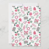 Invitation Baby shower de Noël festif (Dos)