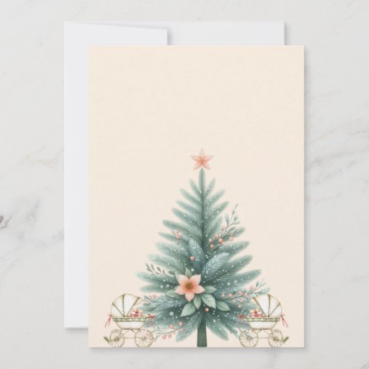 Invitation Baby shower de Noël Festif Rustique Rainbow (Dos)