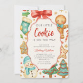 Invitation Baby shower de Noël Little Cookie (Devant)