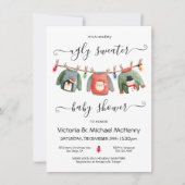 Invitation Baby shower de Noël moche (Devant)