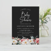Invitation Baby Shower de Noël Noir (Debout devant)