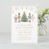 Invitation Baby shower de Noël Nutcracker (Debout devant)