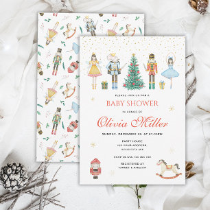 Invitation Baby shower de Noël Nutcracker