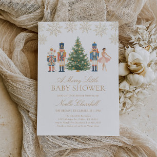 Invitation Baby shower de Noël Nutcracker