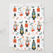 Invitation Baby shower de Noël Nutcracker moderne minimaliste (Dos)