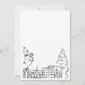 Invitation Baby shower de Noël pour bébé Père Noël dessiné à  (Dos)