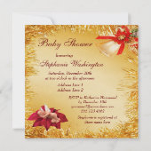 Invitation Baby shower de Noël pour bébés et taureaux (Dos)