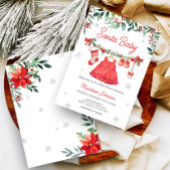 Invitation Baby shower de Noël Red Père Noël