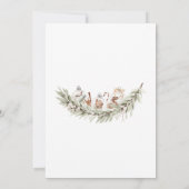 Invitation Baby shower de Noël rustique (Dos)