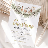 Invitation Baby Shower de Noël Rustique