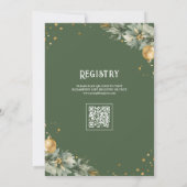 Invitation Baby shower de Noël Rustique Boho Girl hiver (Dos)