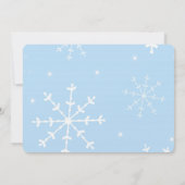 Invitation Baby shower de Noël Snowflakes (Dos)
