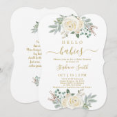 Invitation Baby shower de Noël Twins (Devant / Derrière)