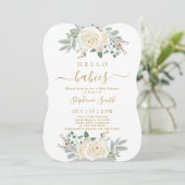 Invitation Baby shower de Noël Twins (Debout devant)