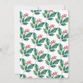 Invitation Baby shower de Noël Wreath Berry (Dos)