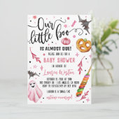Invitation Baby shower de notre petit Boo Hallowee (Debout devant)