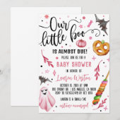 Invitation Baby shower de notre petit Boo Hallowee (Devant / Derrière)