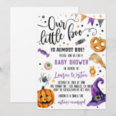 Invitation Baby shower de notre petit Boo Hallowee (Devant / Derrière)