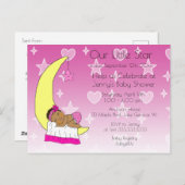 Invitation Baby shower de notre petite étoile (Devant / Derrière)