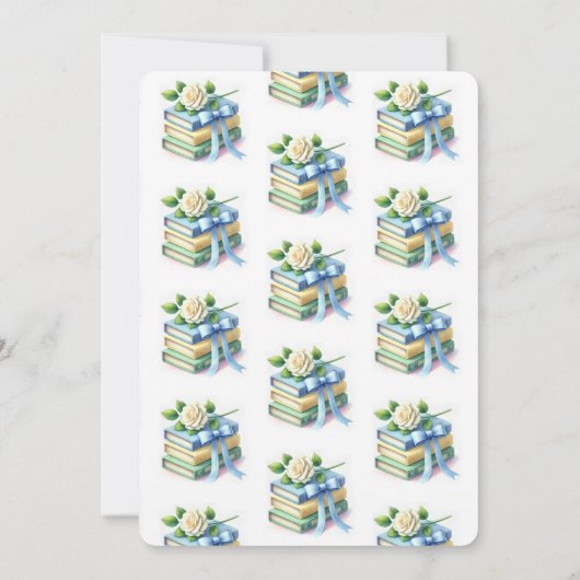 Invitation Baby shower de nouveau chapitre (Dos)