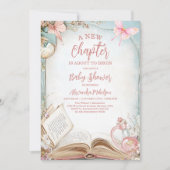 Invitation Baby shower de nouveau chapitre Storybook (Devant)