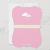 Invitation Baby shower de nuage rose (Dos)