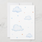Invitation Baby shower de nuages d'attente Bleu Bearly (Dos)