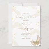 Invitation Baby shower de nuit étoilée (Devant)