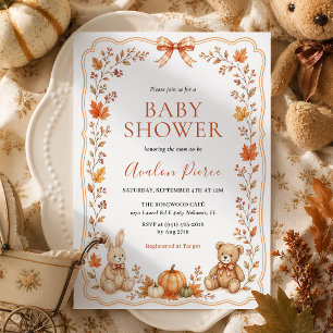 Invitation Baby Shower de Nursery Héritage Automnal Vintage