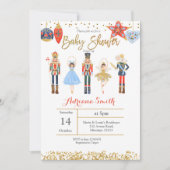 Invitation baby shower de Nutcracker d'hiver Rouge (Devant)