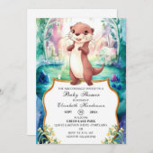 Invitation Baby shower de Otter Whimsical (Devant / Derrière)