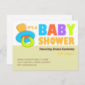 Invitation Baby shower de Pacifier (Devant / Derrière)