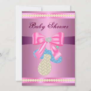 Invitation Baby shower de Pacifique rose