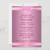 Invitation Baby shower de Pacifique rose (Dos)