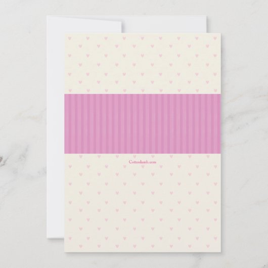 Invitation Baby shower de Pacifique rose (Dos)